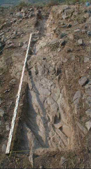 Sector “B-1” vista N/S final escavação