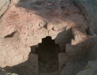 (vista frontal do forno – boca da fornalha)