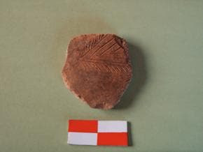 Figura 14 – Fragmento cerâmico com decoração incisa, [14]